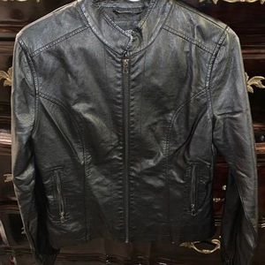 Faux leather jacket